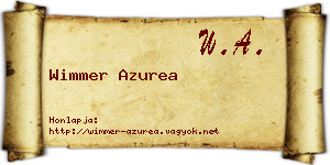 Wimmer Azurea névjegykártya
